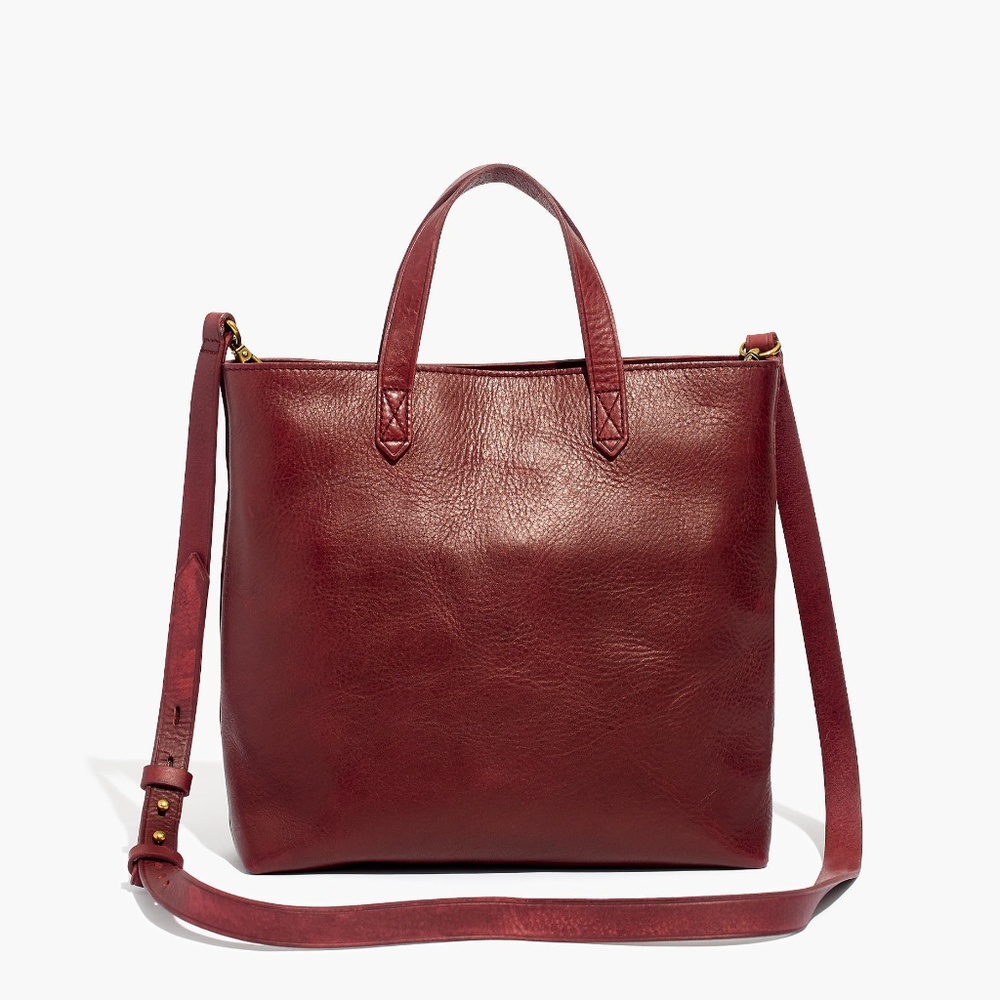 NWT MADEWELL The Zip-Top Transport Crossbody in Dark Burgundy